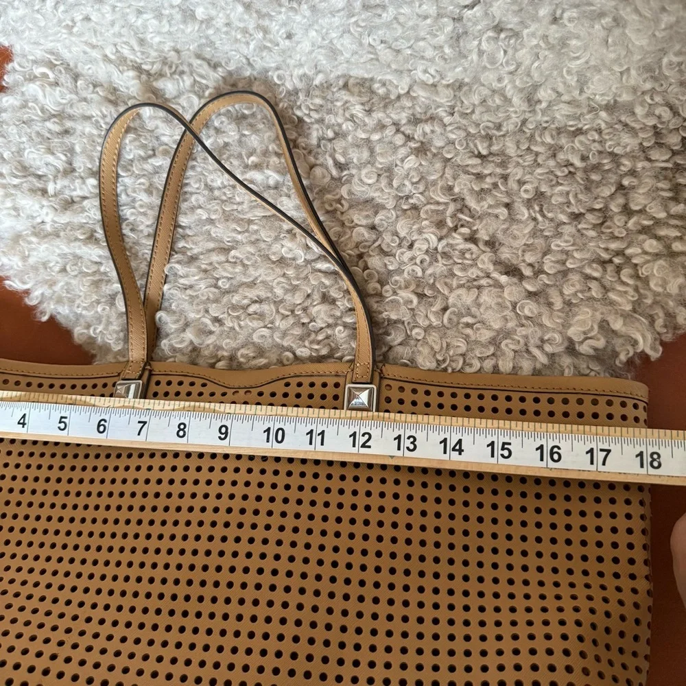 Tan Perforated Tote Bag - Picture 6 of 9